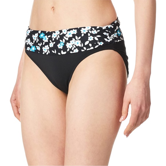 Anne Cole BEAUTIFUL BUNCHES Fold Over Mid-Rise Bikini Bottoms - Picture 2 of 13